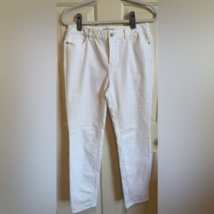 Coldwater Creek Natural Fit White Straight-Leg Jeans. Size 6. Appear unworn.